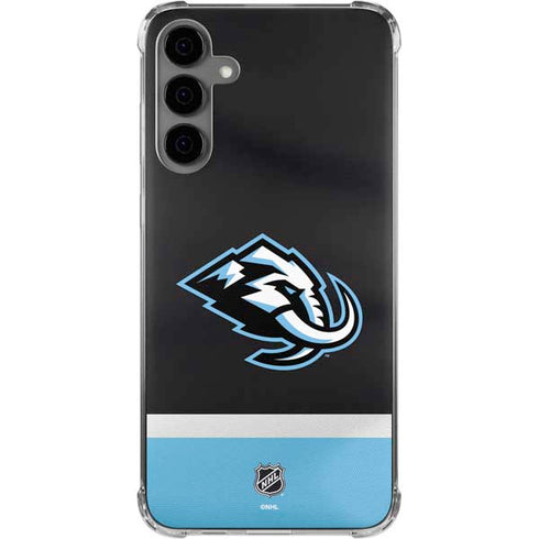 NHL Utah Mammoth Striped Jersey Galaxy S24 Plus Clear Case